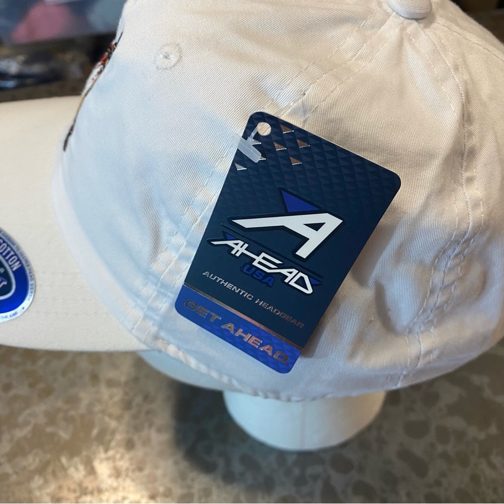AHead Cap Lightweight Golf hat Cherokee Strip Golf Classic 2019 golf hat White - Picture 3 of 5